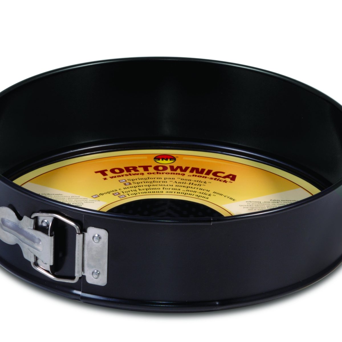 Tortownica Ø 180 mm „non-stick” dno fakturowane czarna