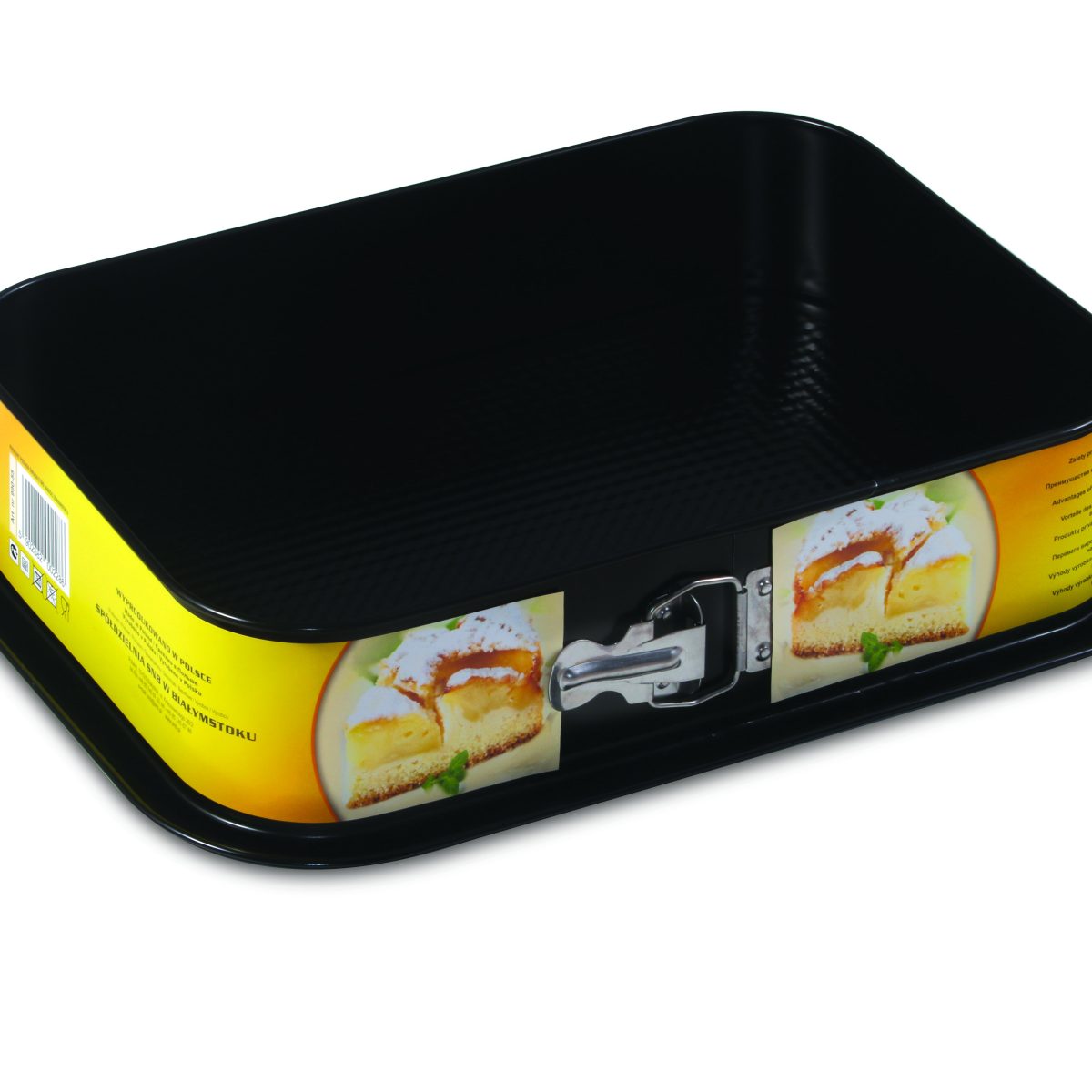 Tortownica prostokątna 340×240 mm „non-stick” czarna