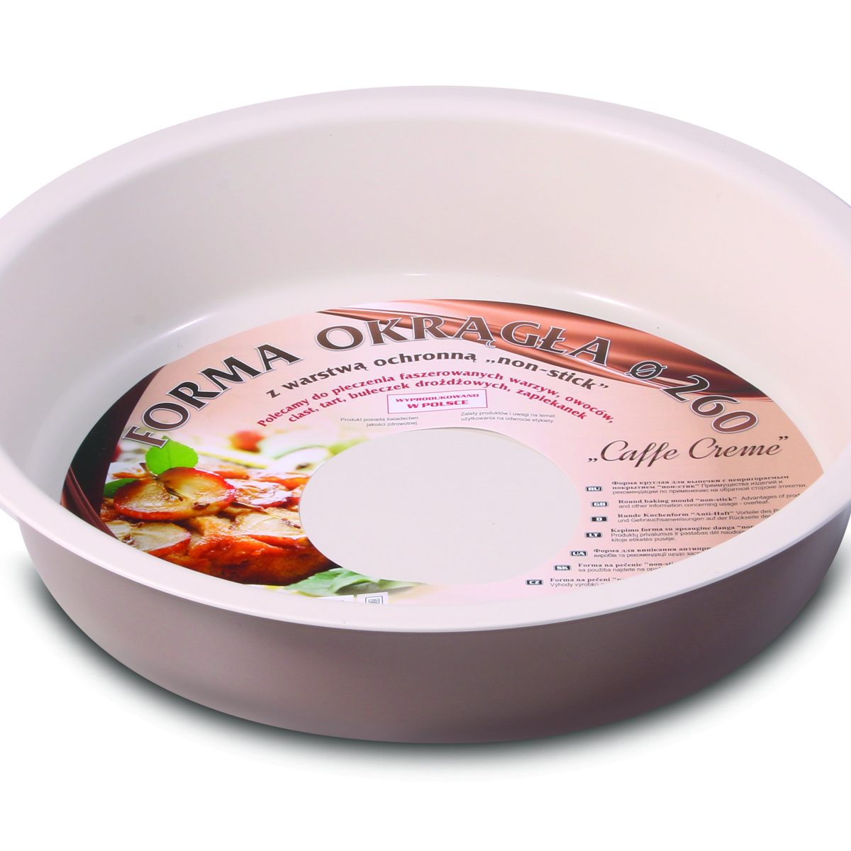 Forma okrągła Ø 260 mm „non-stick” „caffe creme”