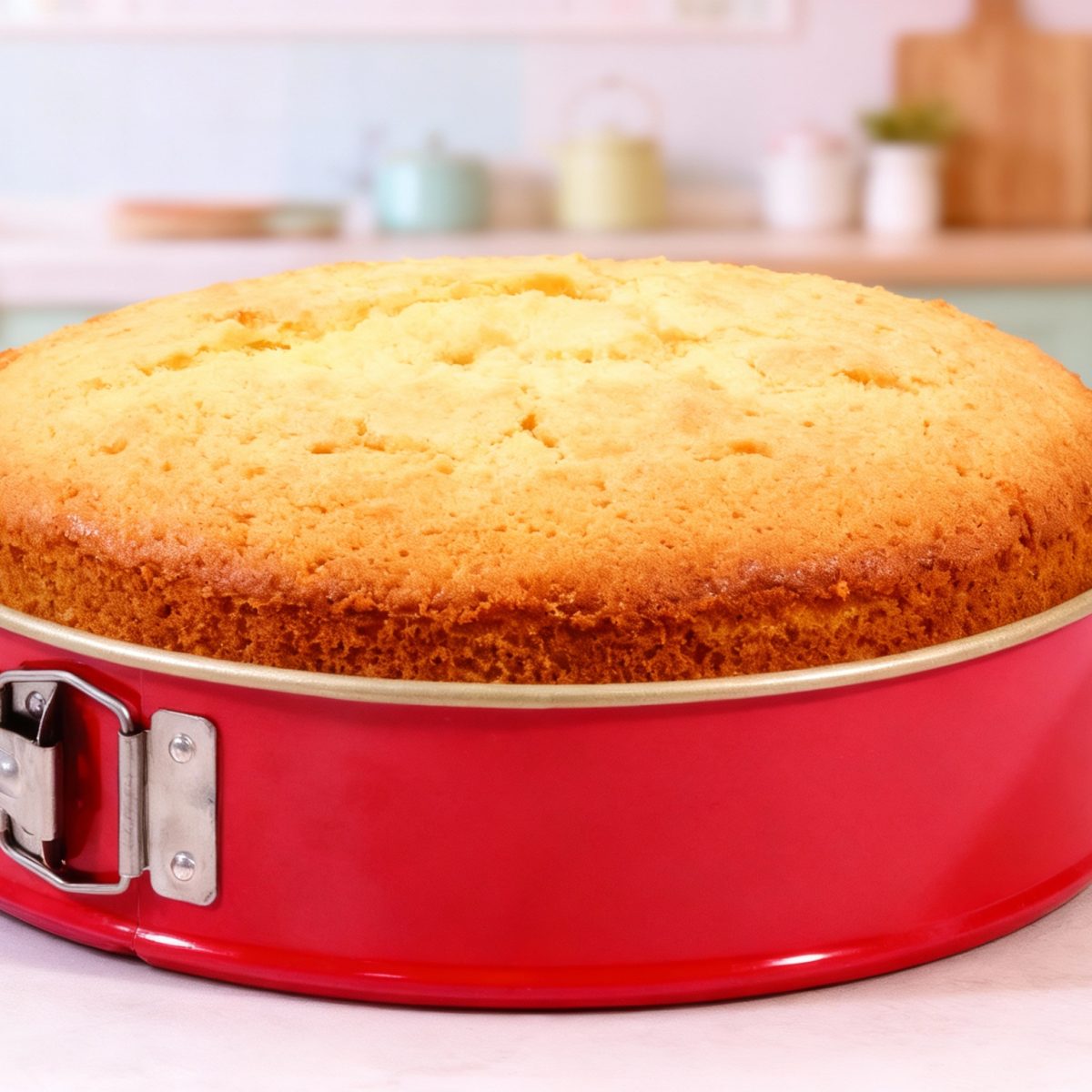 Tortownica Ø 240 mm „non-stick” dno fakturowane czerwono-złota