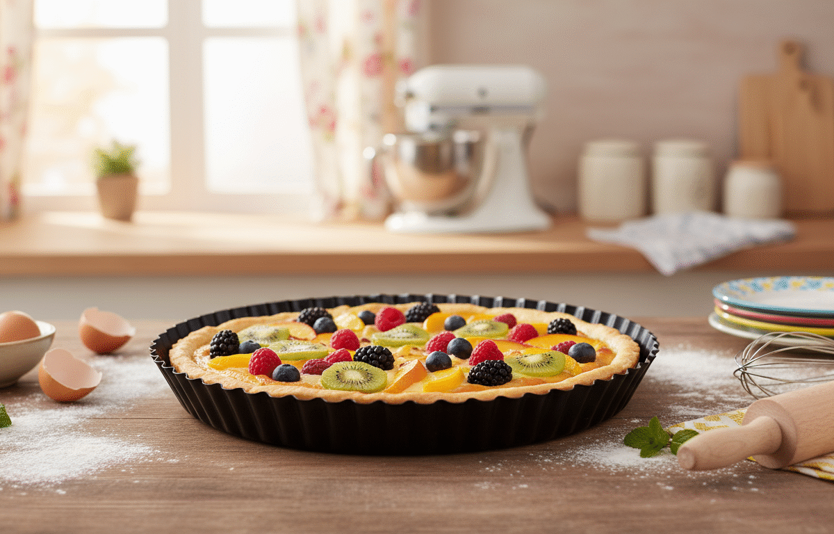 Forma do ciasta z owocami Ø 275 mm „non-stick” czarna