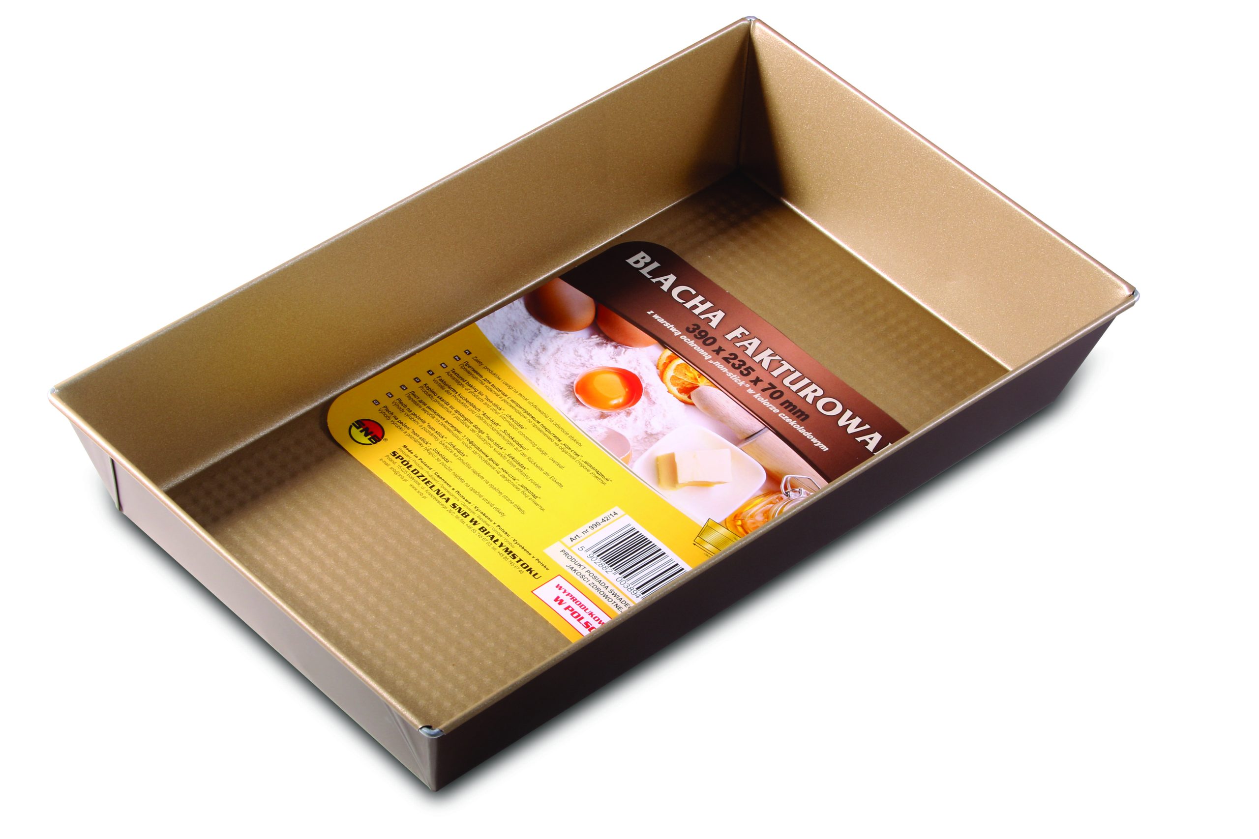 Blacha fakturowana do pieczenia z warstwą ochronną „non-stick” „czekoladowa”