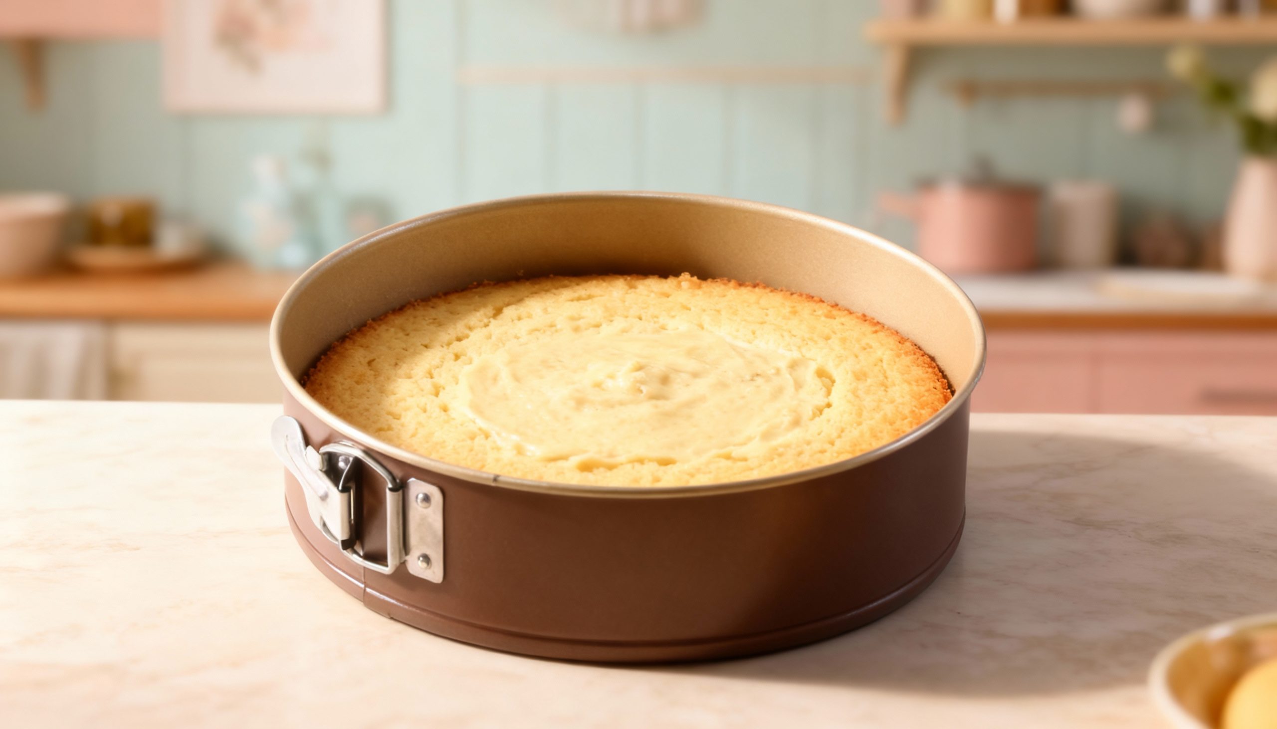 Tortownica z warstwą ochronną „non-stick” Ø 220 mm I dno fakturowane „czekoladowa”